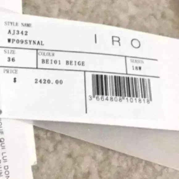 IRO Biege Synal Winter Shearling Sheepskin Moto Jacket Coat. 36 / S size - Picture 13 of 15